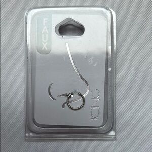 Icing Faux Nose Ring Silver